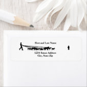 Dog Walker Silhouette Return Address Labels (Insitu)