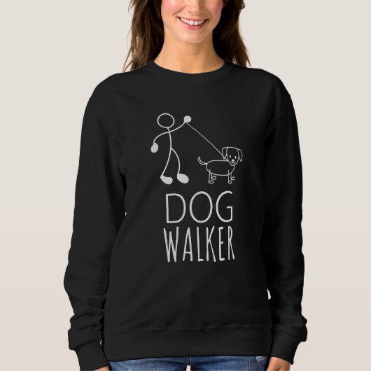 Dog Walker Sitter Dog Walking Mannen Vrouwen Trui (Voorkant)
