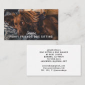 Dog Walker Sitting Daycare Service Visitekaartje (Voorkant / Achterkant)