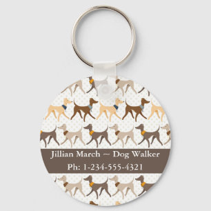 Dog Walker Sleutelhanger