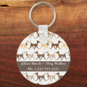 Dog Walker Sleutelhanger (Voorkant)