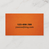 Dog Walker stijlvolle moderne pootdruk Visitekaartje (Achterkant)