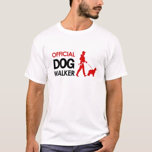 Dog walker T-shirt Cocker Spaniel  (Voorkant)