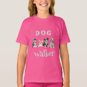 Dog Walker Teen Girl T-shirt (Voorkant)
