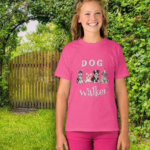 Dog Walker Teen Girl T-shirt