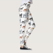 Dog Walker  Tekening van Honden van Alle soorten Leggings (Rechts)