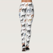 Dog Walker  Tekening van Honden van Alle soorten Leggings (Achterkant)