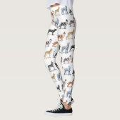 Dog Walker  Tekening van Honden van Alle soorten Leggings (Links)