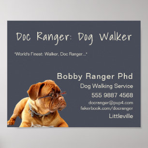 Dog Walker Trainer Foto Adverteren grote bedrijven Poster