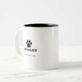 Dog Walker Tweekleurige Koffiemok (Voorkant links)