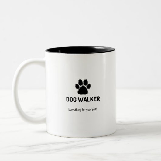Dog Walker Tweekleurige Koffiemok (Links)