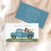 Dog walker van pet care service visitekaartje