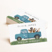 Dog walker van pet care service visitekaartje
