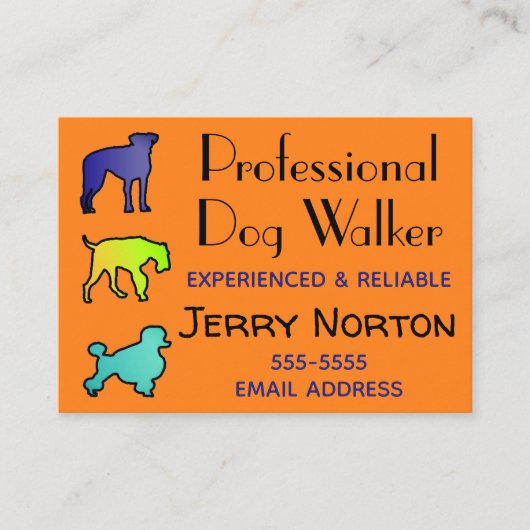 Dog Walker Visitekaartje (Voorkant)