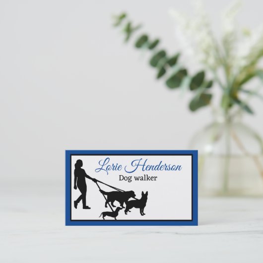 Dog Walker Visitekaartje (Staand voorkant)