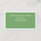 Dog Walker Visitekaartje (Achterkant)