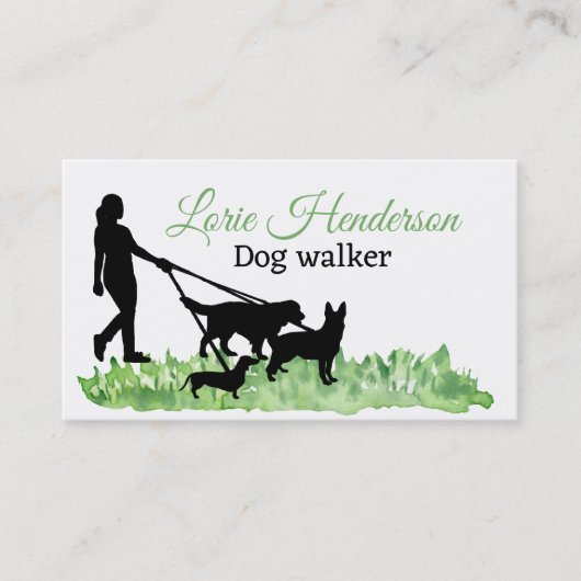 Dog Walker Visitekaartje (Voorkant)