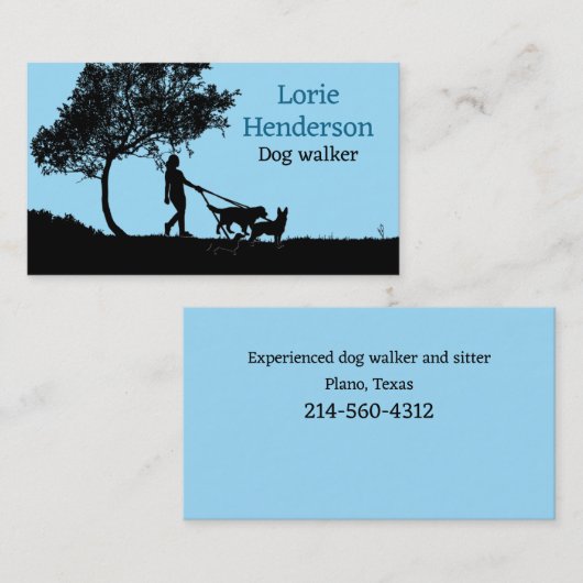 Dog Walker Visitekaartje (Voorkant / Achterkant)