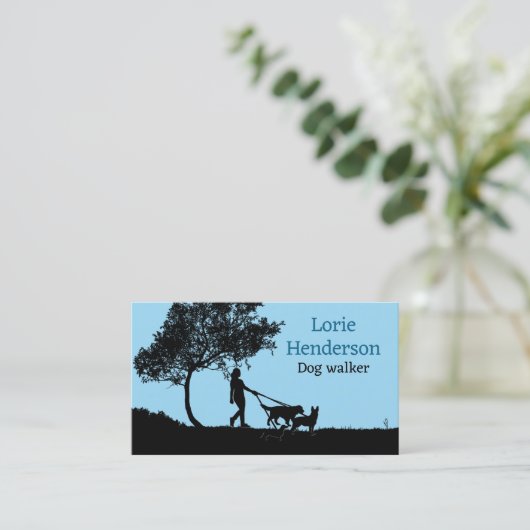 Dog Walker Visitekaartje (Staand voorkant)