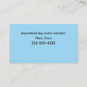 Dog Walker Visitekaartje (Achterkant)