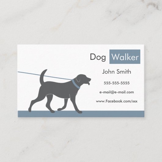 Dog Walker Visitekaartje (Voorkant)