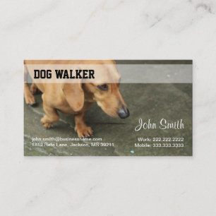 Dog Walker Visitekaartje