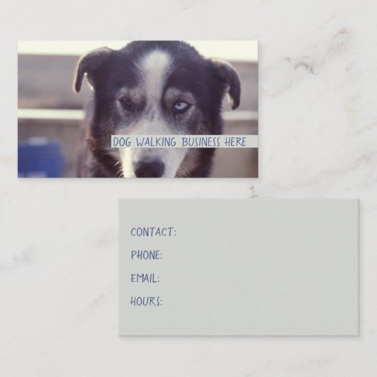 Dog Walker Visitekaartje (Voorkant / Achterkant)