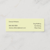 Dog Walker Visitekaartje (Achterkant)