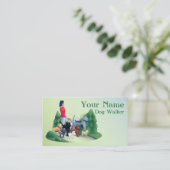 Dog Walker Visitekaartje (Staand voorkant)