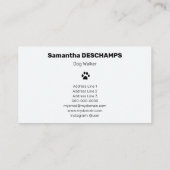 Dog Walker Visitekaartje (Achterkant)
