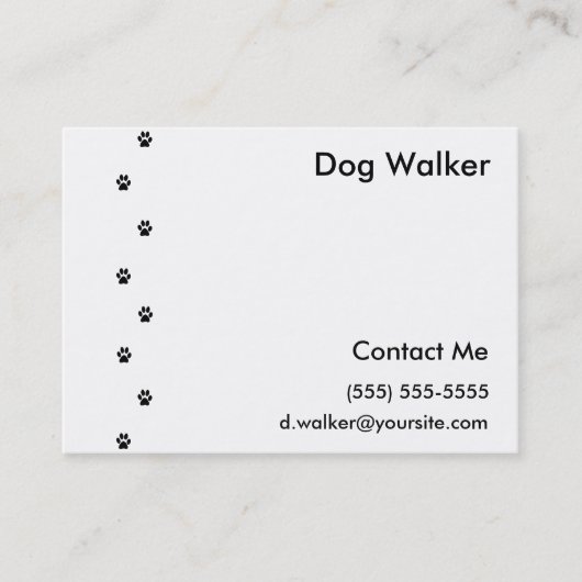 Dog Walker Visitekaartje (Voorkant)