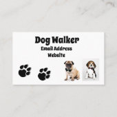 Dog Walker Visitekaartje (Achterkant)
