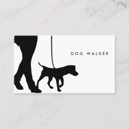 Dog walker visitekaartje B/W 3,5" x 2,0", 100 pack