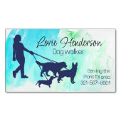 Dog Walker Visitekaartje Magnet Magnetisch Visitekaartje (Voorkant)