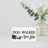 Dog Walker Visitekaartjes - Koel Vintage (Staand voorkant)