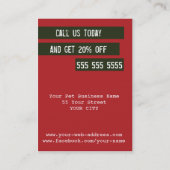 Dog Walker Visitekaartjes - Personaliseer alle tek (Achterkant)