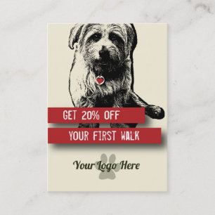 Dog Walker Visitekaartjes - Personaliseer alle tek