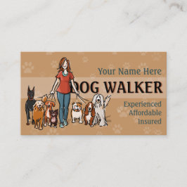 Dog Walker Volledig aanpasbaar visitekaartje