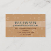 Dog Walker Volledig aanpasbaar visitekaartje (Achterkant)