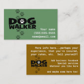 Dog Walker Volledig aanpasbaar visitekaartje (Voorkant / Achterkant)