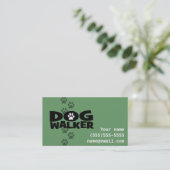 Dog Walker Volledig aanpasbaar visitekaartje (Staand voorkant)
