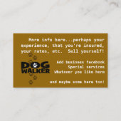 Dog Walker Volledig aanpasbaar visitekaartje (Achterkant)
