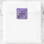 Dog Walker Waardering Pauw Print Dog Sitter Vierkante Sticker (Tas)