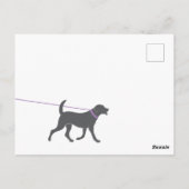 Dog Walker Walker Business Postcard Adverteren Briefkaart (Achterkant)