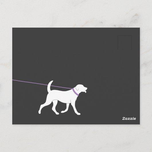 Dog Walker Walker Business Postcard Adverteren Briefkaart (Achterkant)