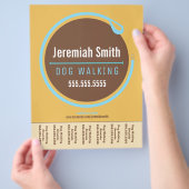 Dog Walker Walker Loop Loop Blue Tear Sheet Flyer (Hand)