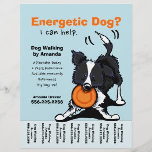 Dog Walker Walker Personalized Tear Sheet Flyer