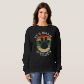 Dog Walker Walker Sitting Dogs Cute Retro Style Trui (Voorkant volledig)