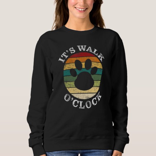 Dog Walker Walker Sitting Dogs Cute Retro Style Trui (Voorkant)