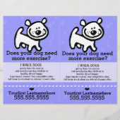 Dog Walker.Walking.2 voor 1.. Flyer (Voorkant)